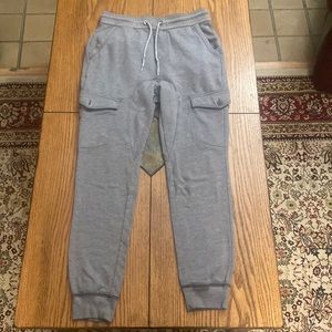 Aeropostale Sweatpants Solid Grey Mens Size S